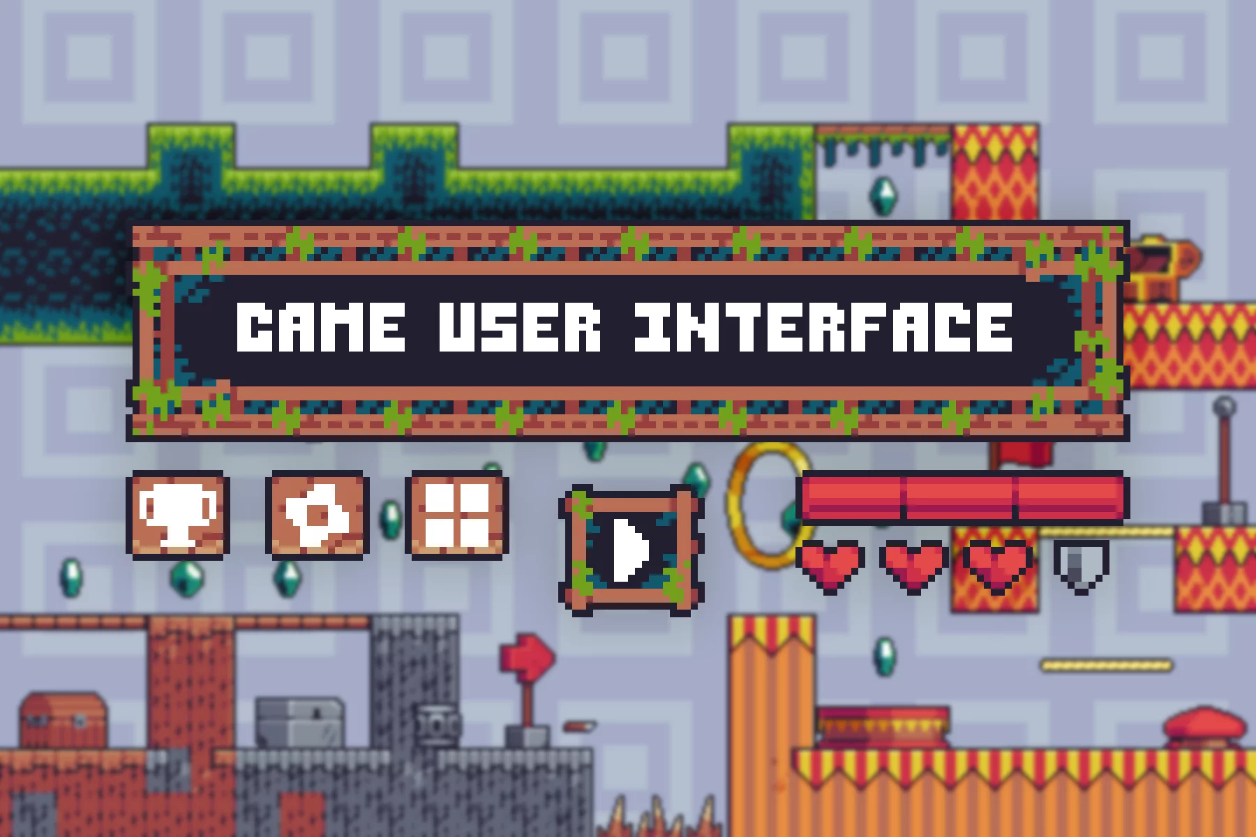 Pixel Game User Interface for Platformer
