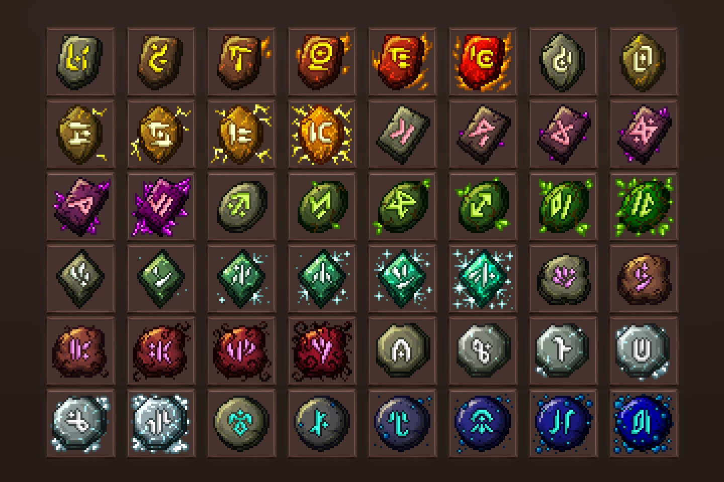 Magic Runes Pixel Art Icon Pack