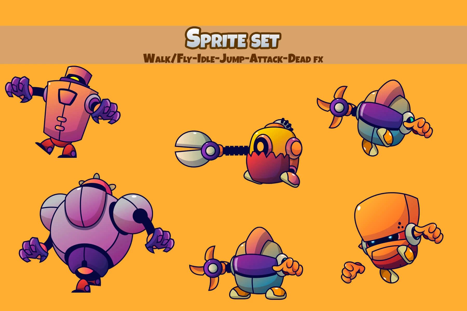 Robot V5 Character Sprites