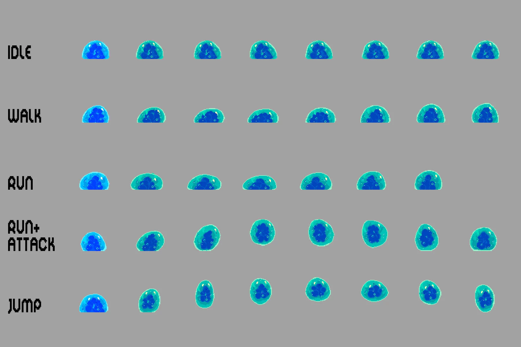 Slime Sprite Sheets Pixel Art