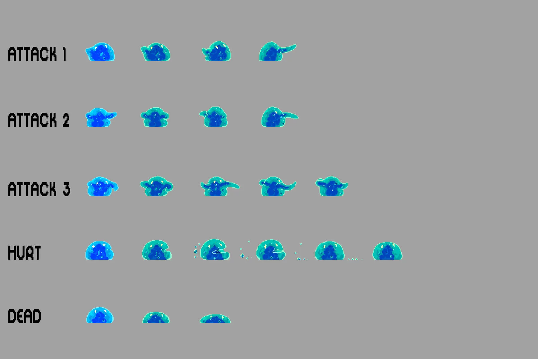 Slime Sprite Sheets Pixel Art
