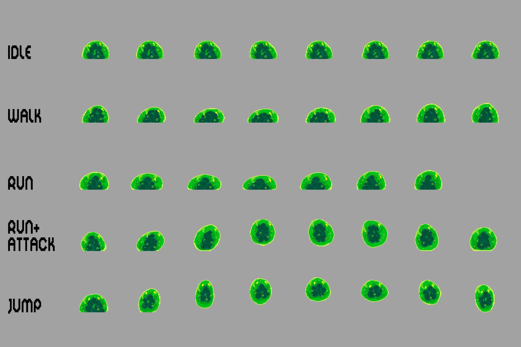 Slime Sprite Sheets Pixel Art