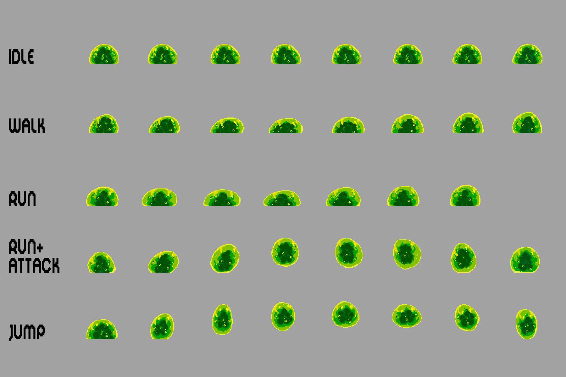 Slime Sprite Sheets Pixel Art