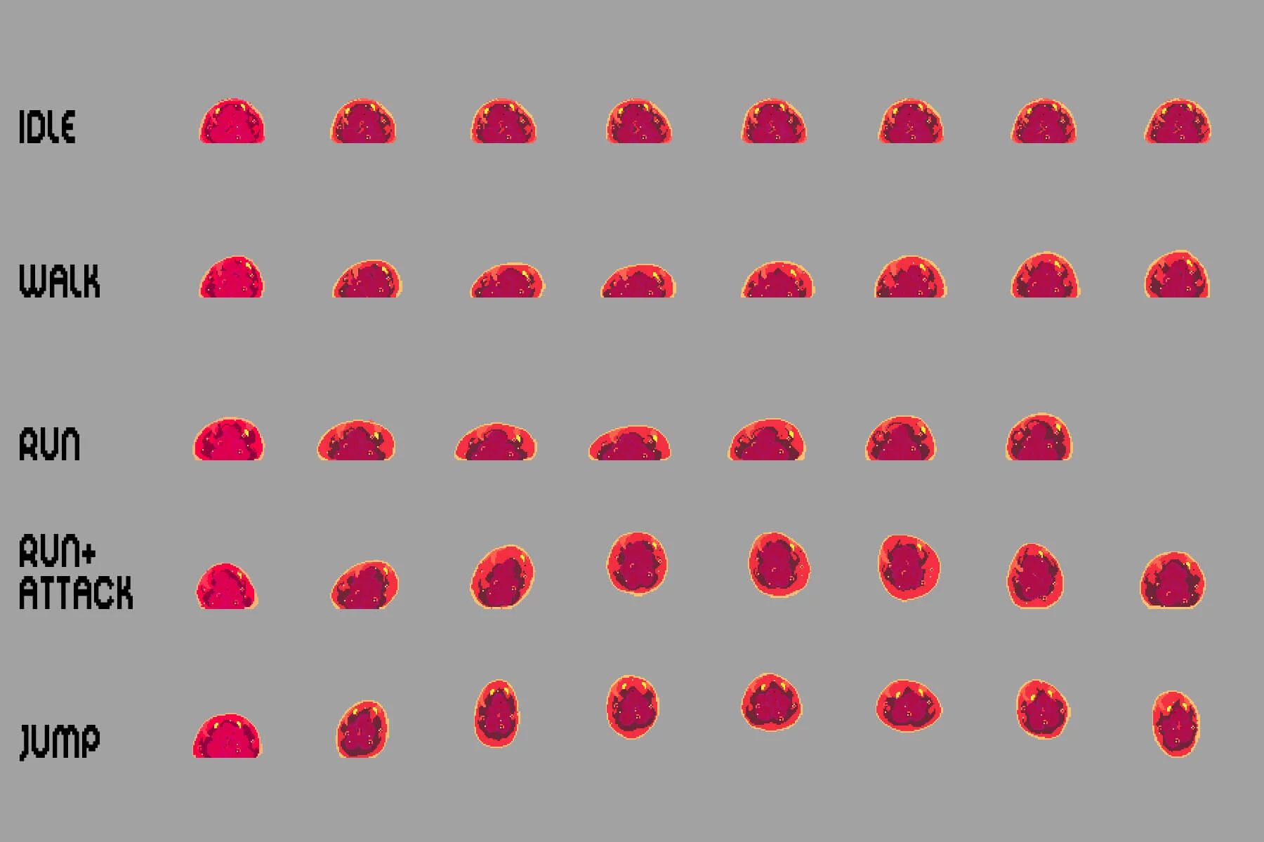 Slime Sprite Sheets Pixel Art