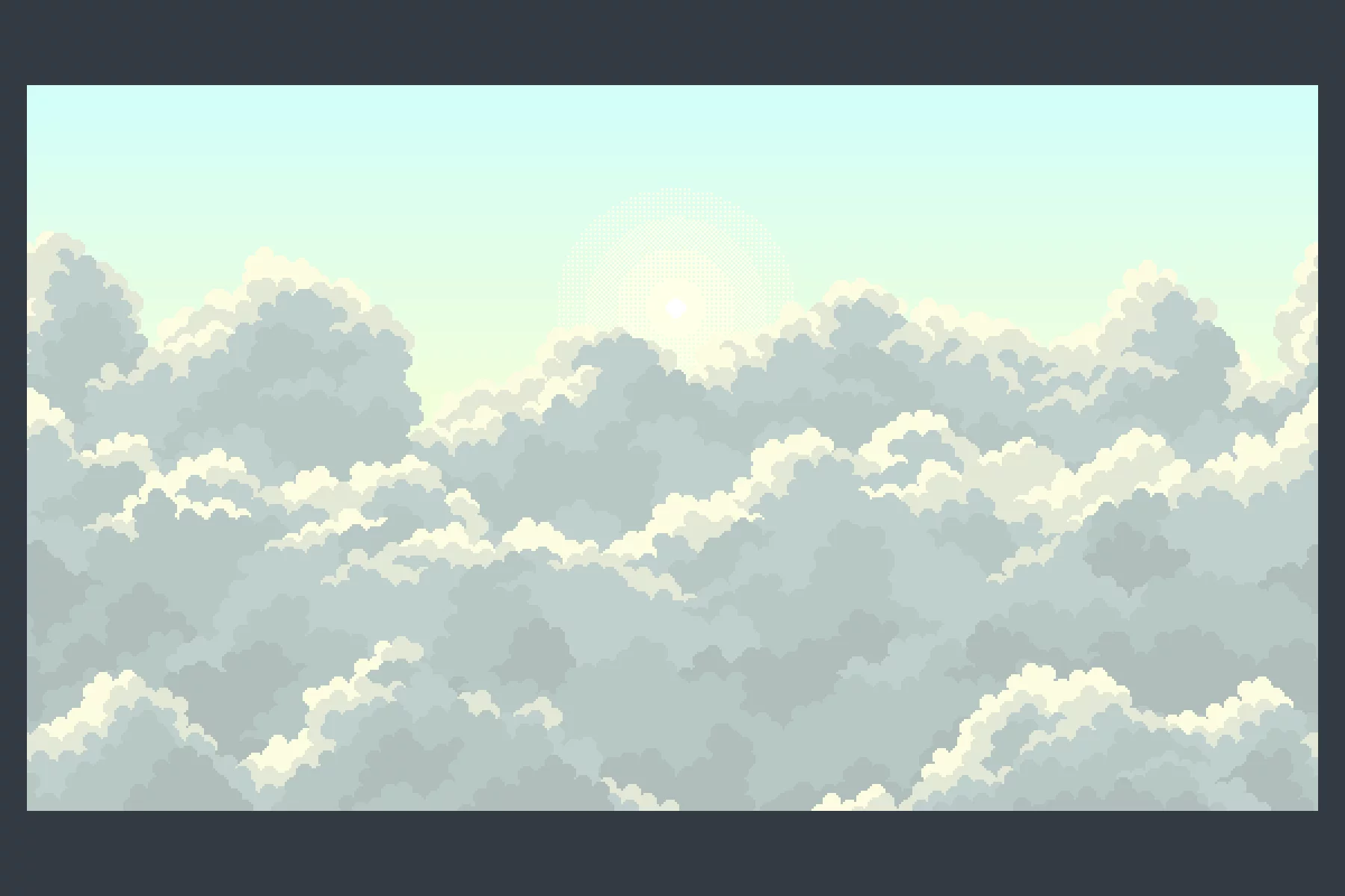 Sky with Clouds Pixel Seamless Backgrounds