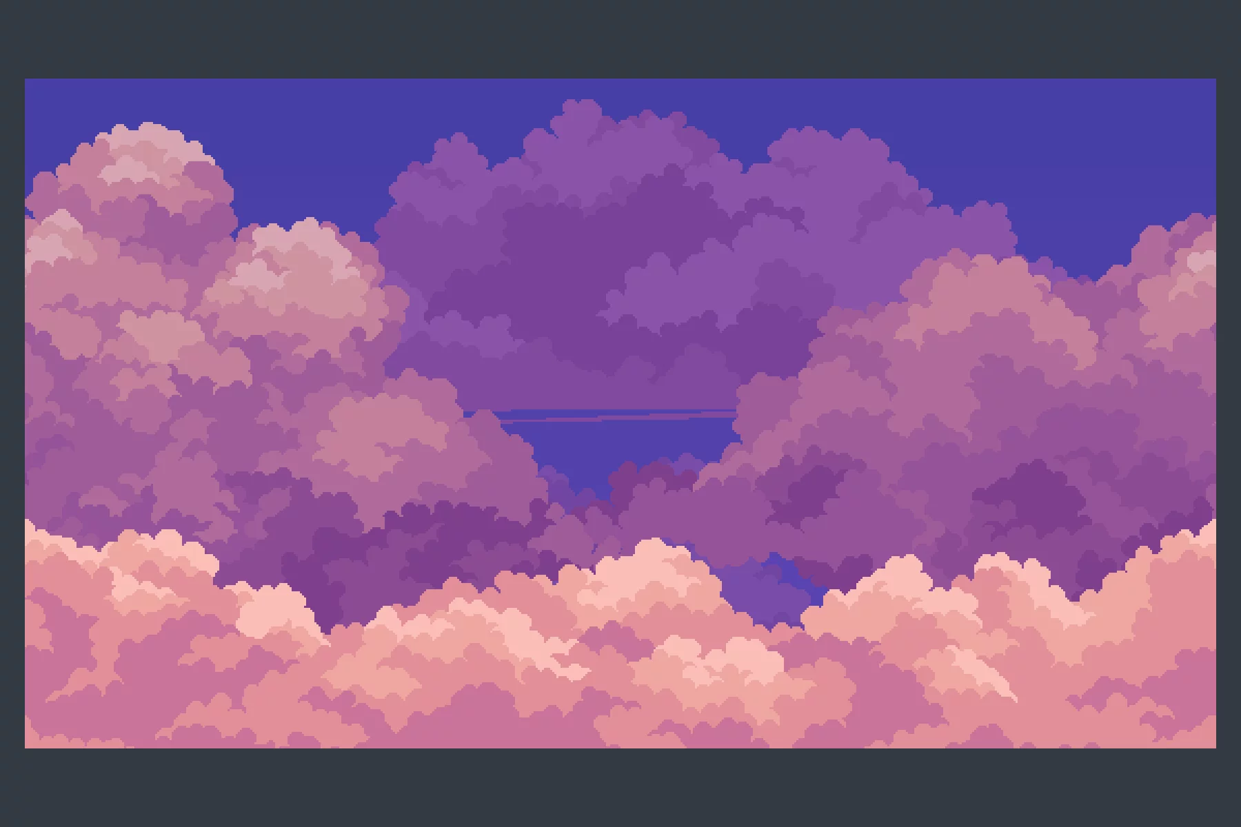 Sky with Clouds Pixel Seamless Backgrounds