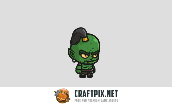 Orc, Ogre and Goblin Chibi 2D Game Sprites