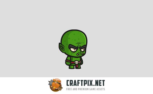 Orc, Ogre and Goblin Chibi 2D Game Sprites