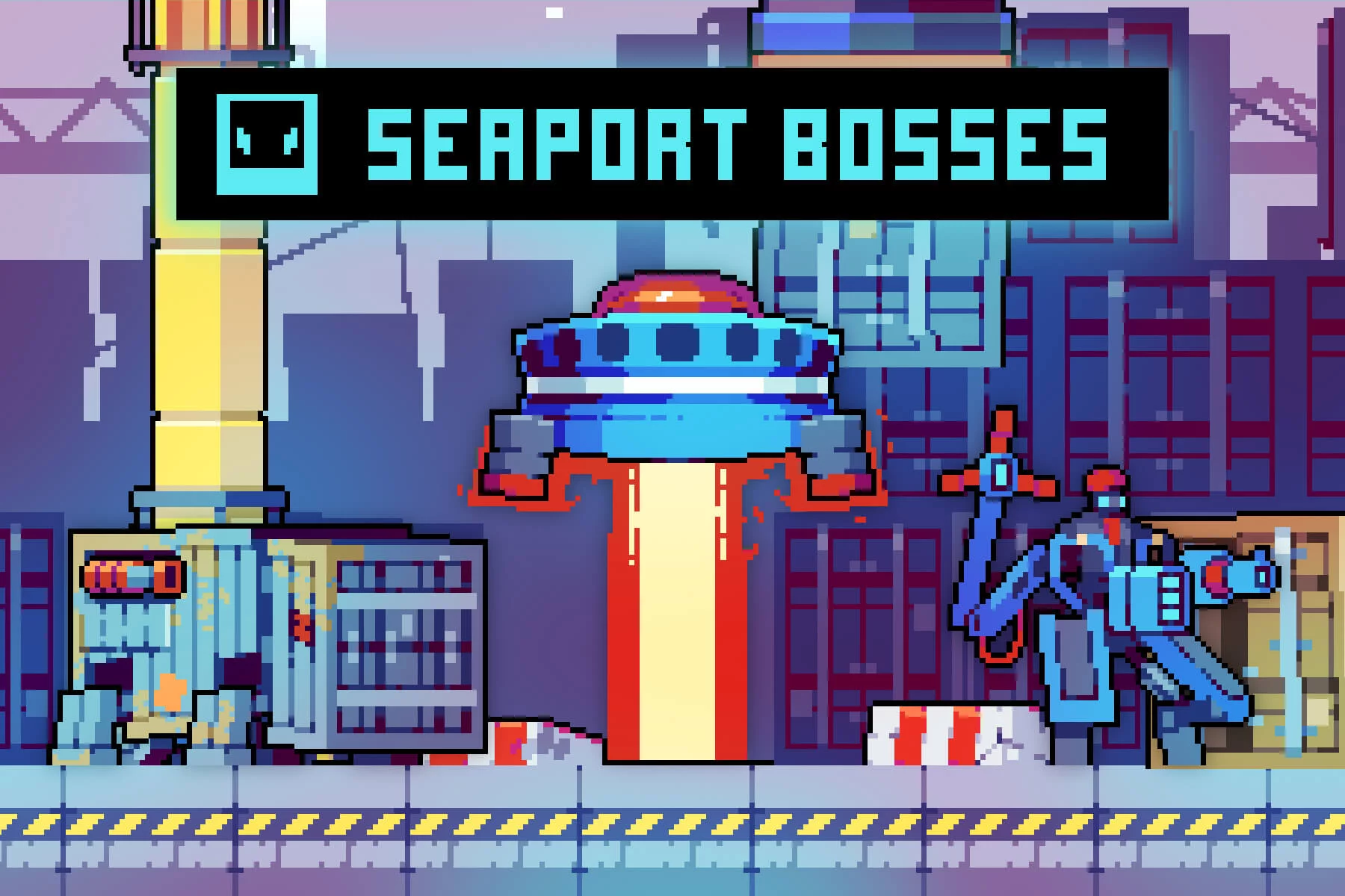 Sea Port Bosses Pixel Sprite Pack for Cyberpunk Game