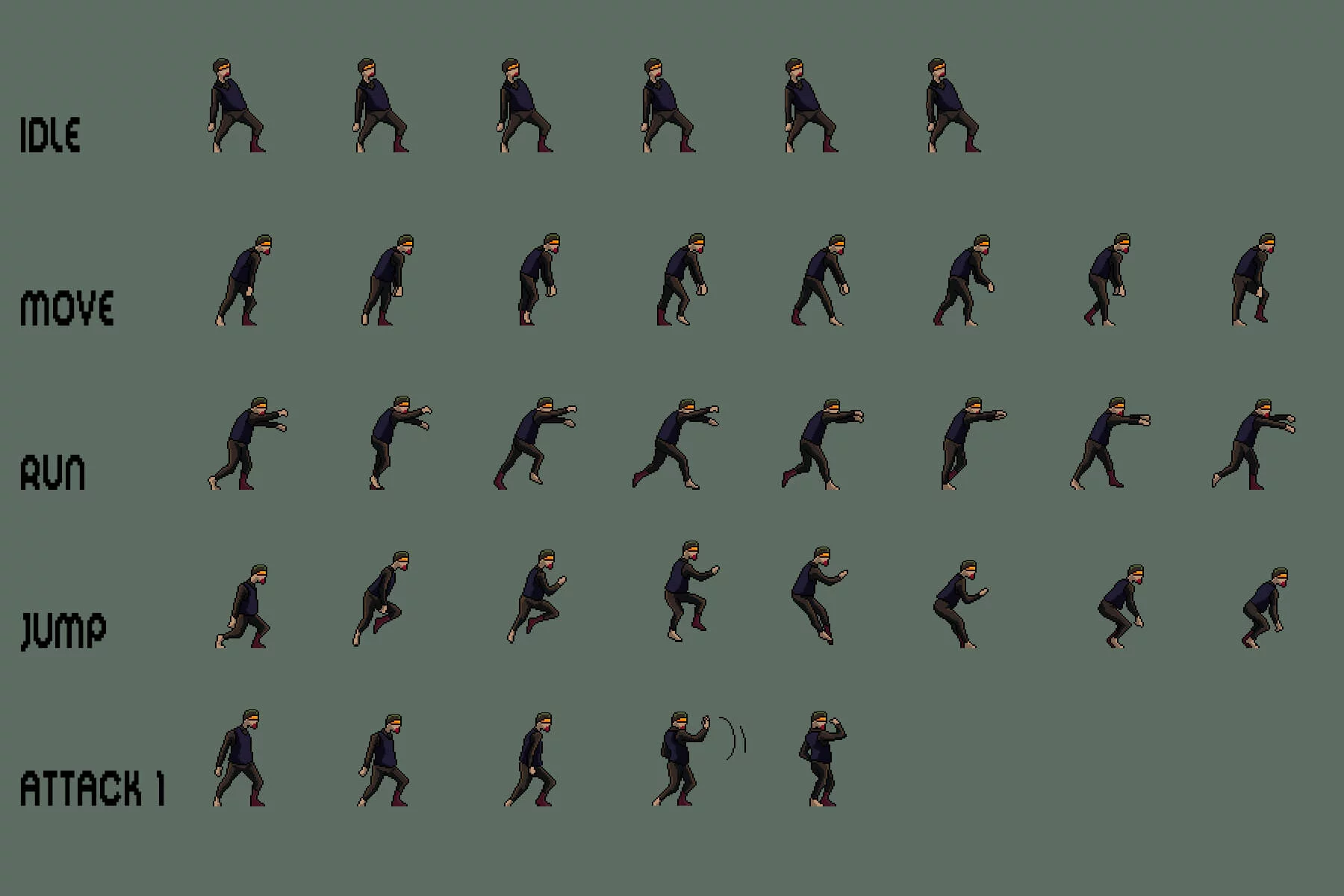 Soldier Zombie Character Sprite Sheets Pixel Art