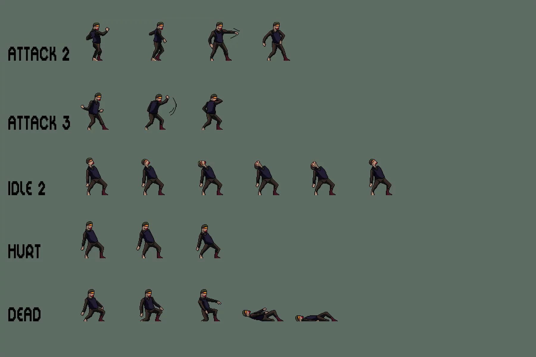 Soldier Zombie Character Sprite Sheets Pixel Art