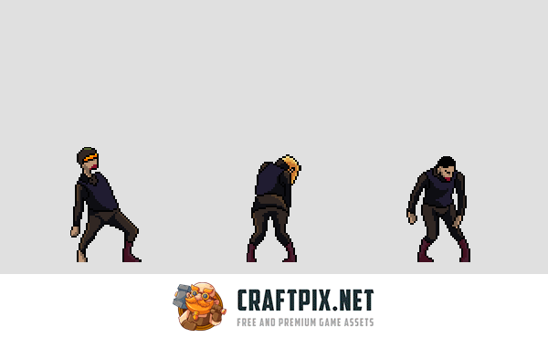 Soldier Zombie Character Sprite Sheets Pixel Art