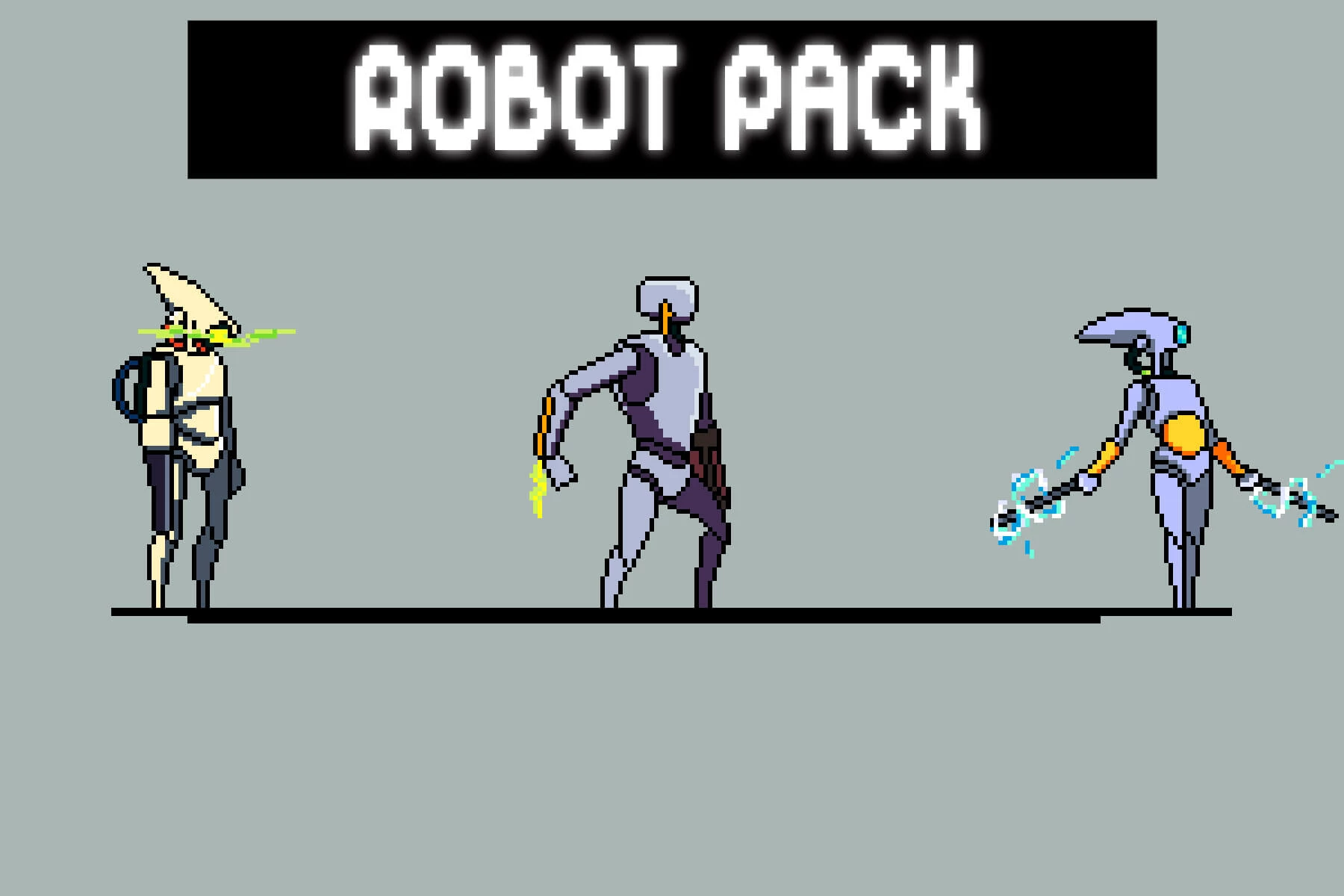 Robot Pixel Art Sprite Sheets