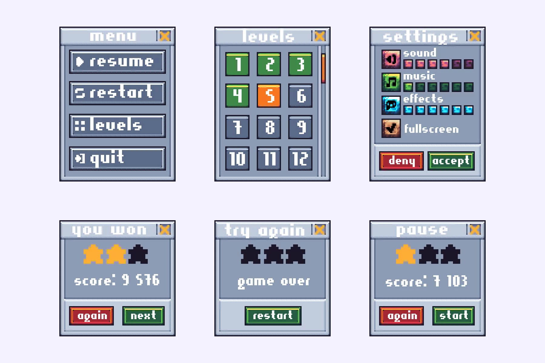 Top-Down Roguelike Game Kit Pixel Art