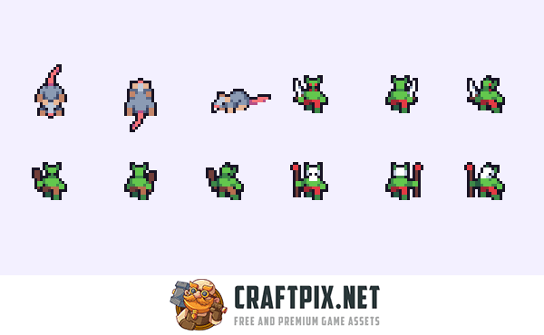 Top-Down Roguelike Game Kit Pixel Art