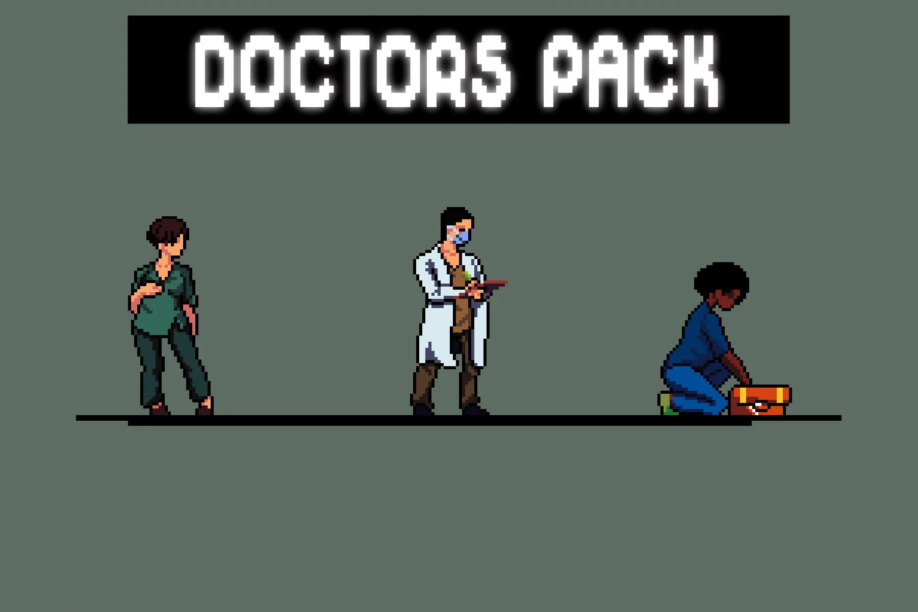 Doctors Pixel Art Character Sprite Sheets Pack