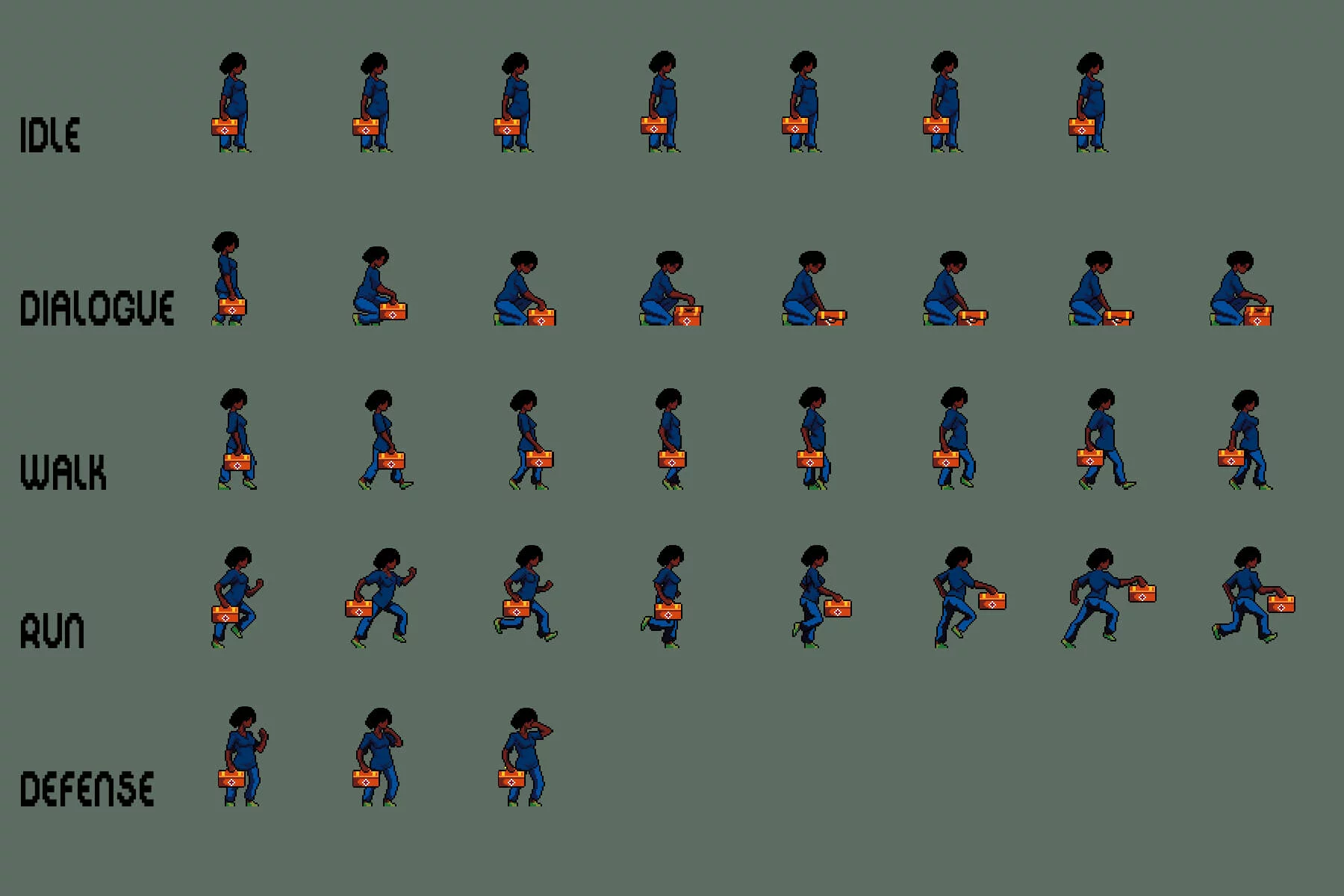 Doctors Pixel Art Character Sprite Sheets Pack