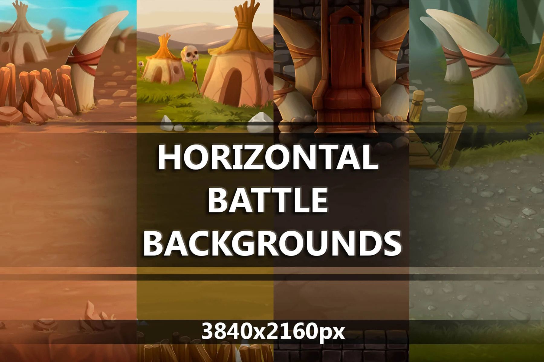 Orc Lands Horizontal Battle Backgrounds