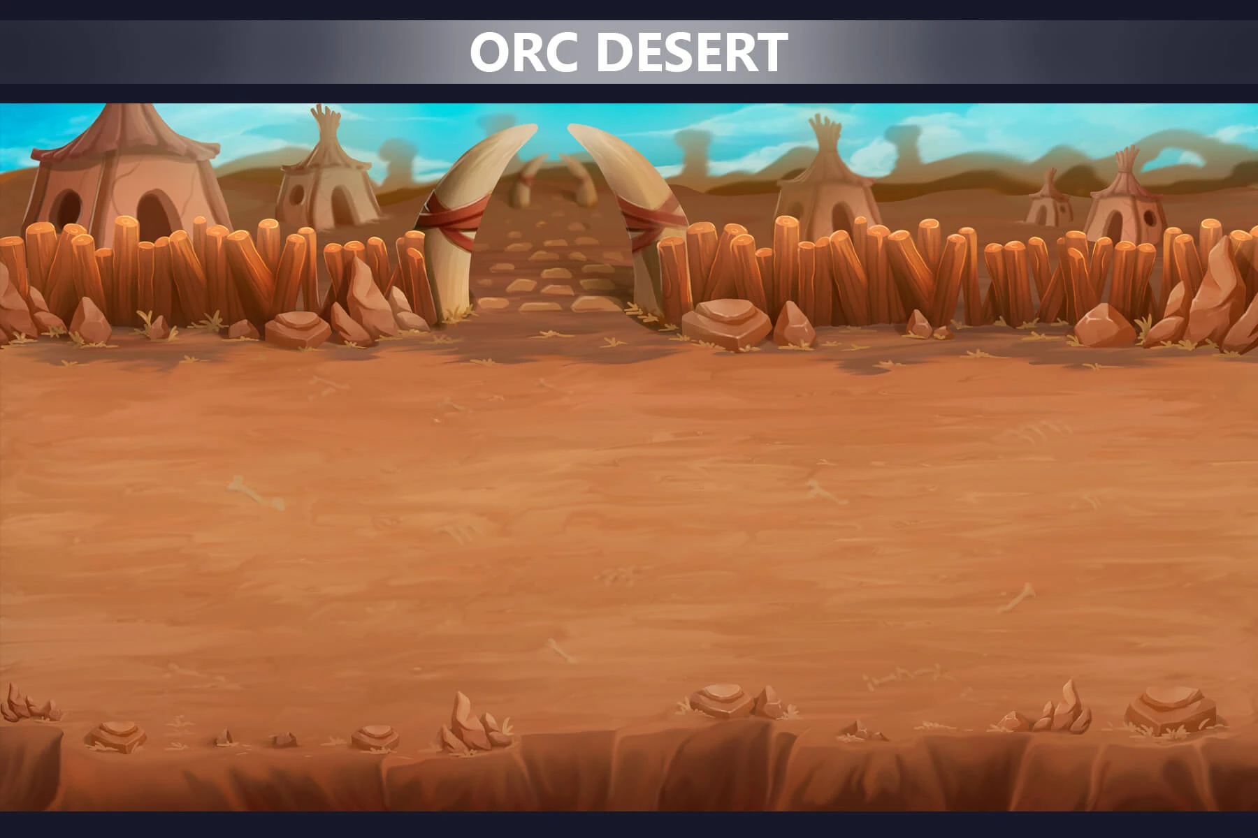 Orc Lands Horizontal Battle Backgrounds