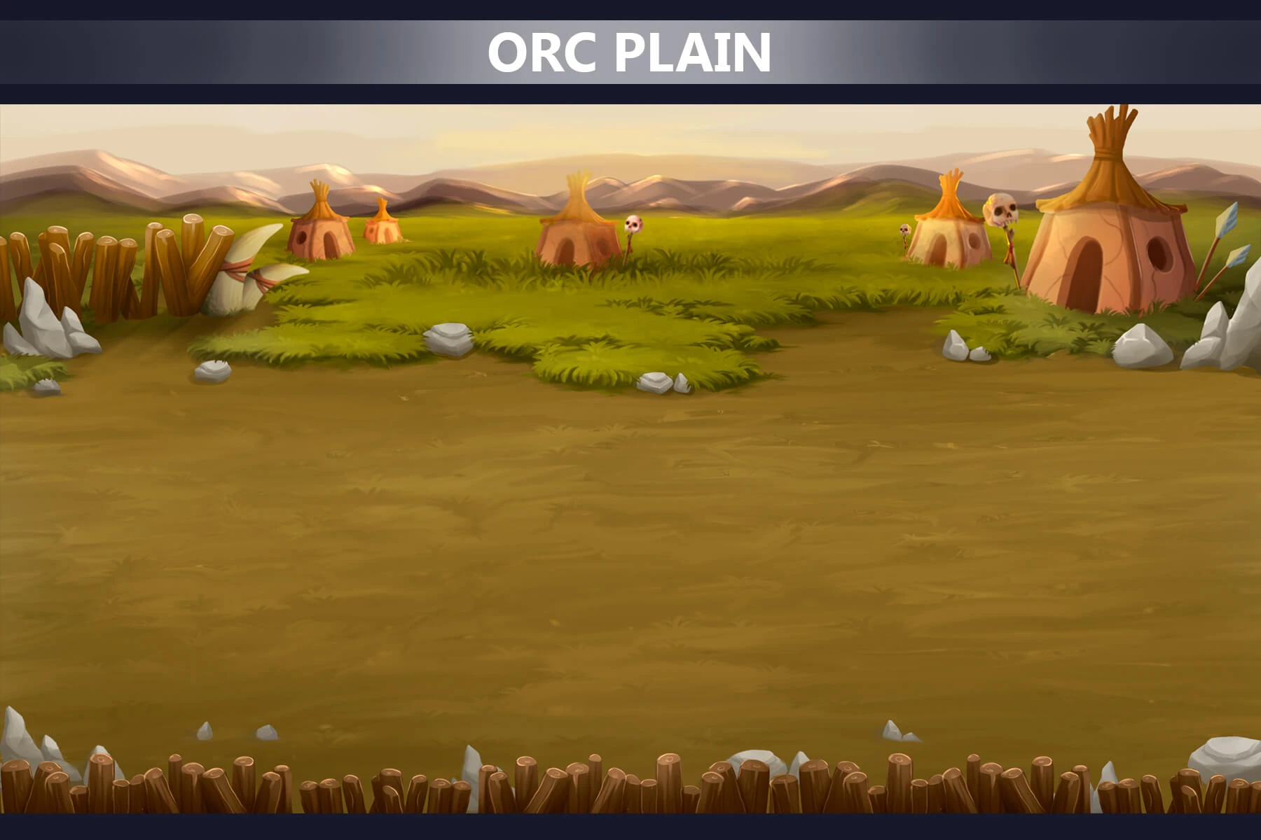 Orc Lands Horizontal Battle Backgrounds