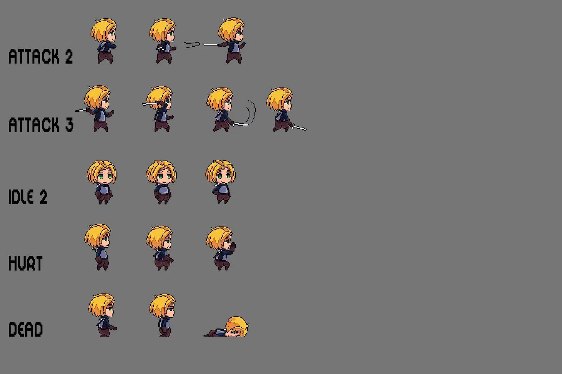 Fantasy Chibi Male Sprites Pixel Art
