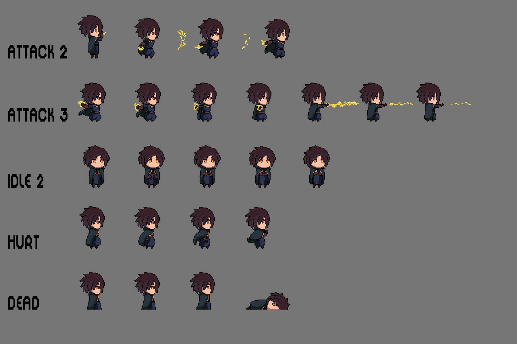 Fantasy Chibi Male Sprites Pixel Art