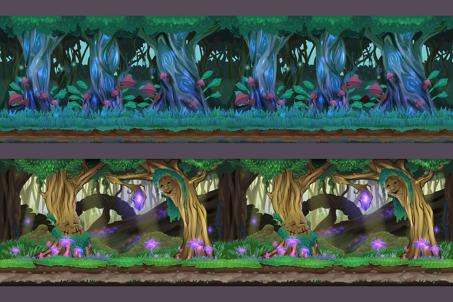 Mystery Forest Game Backgrounds