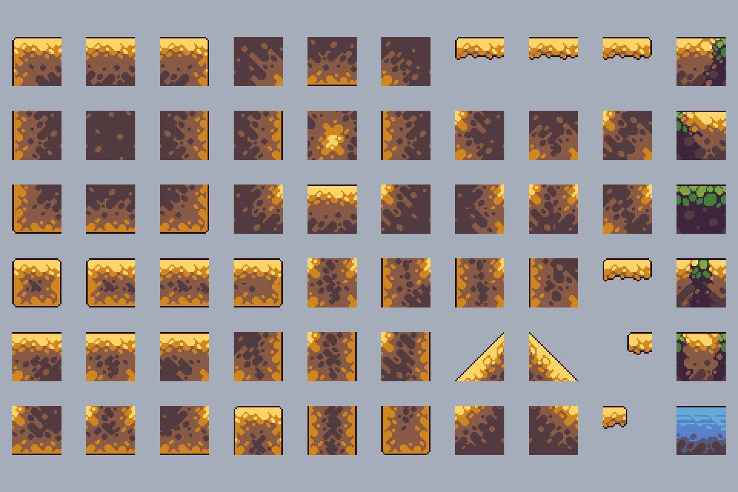 Desert 2D Tileset Pixel Art