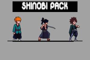 忍者与武士像素艺术精灵合集，动作RPG冒险必备