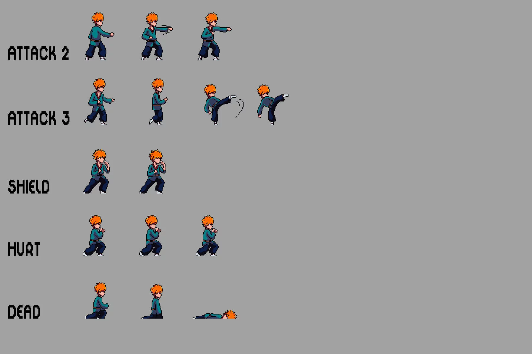 Shinobi Sprites Pixel Art