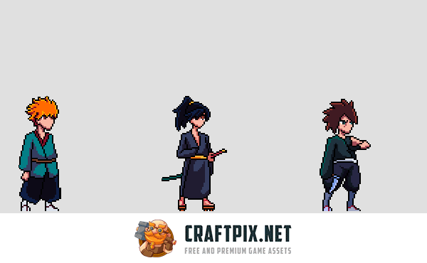 Shinobi Sprites Pixel Art