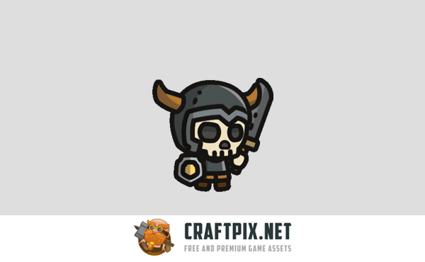 Skull Tiny Style 2D Character Sprites