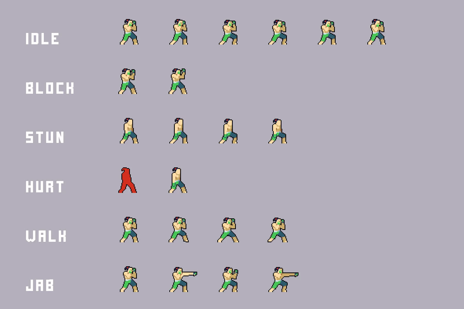 Pixel Fighters Asset Pack for Cyberpunk