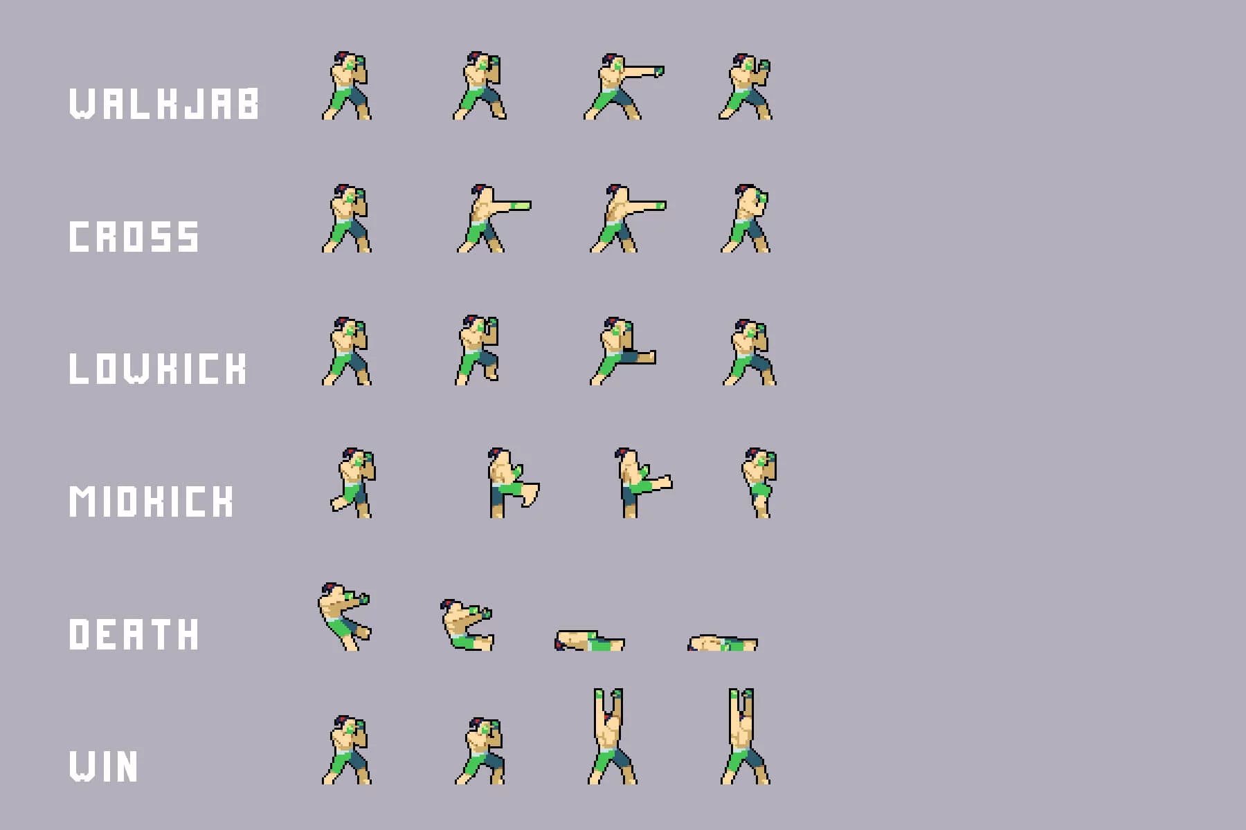 Pixel Fighters Asset Pack for Cyberpunk
