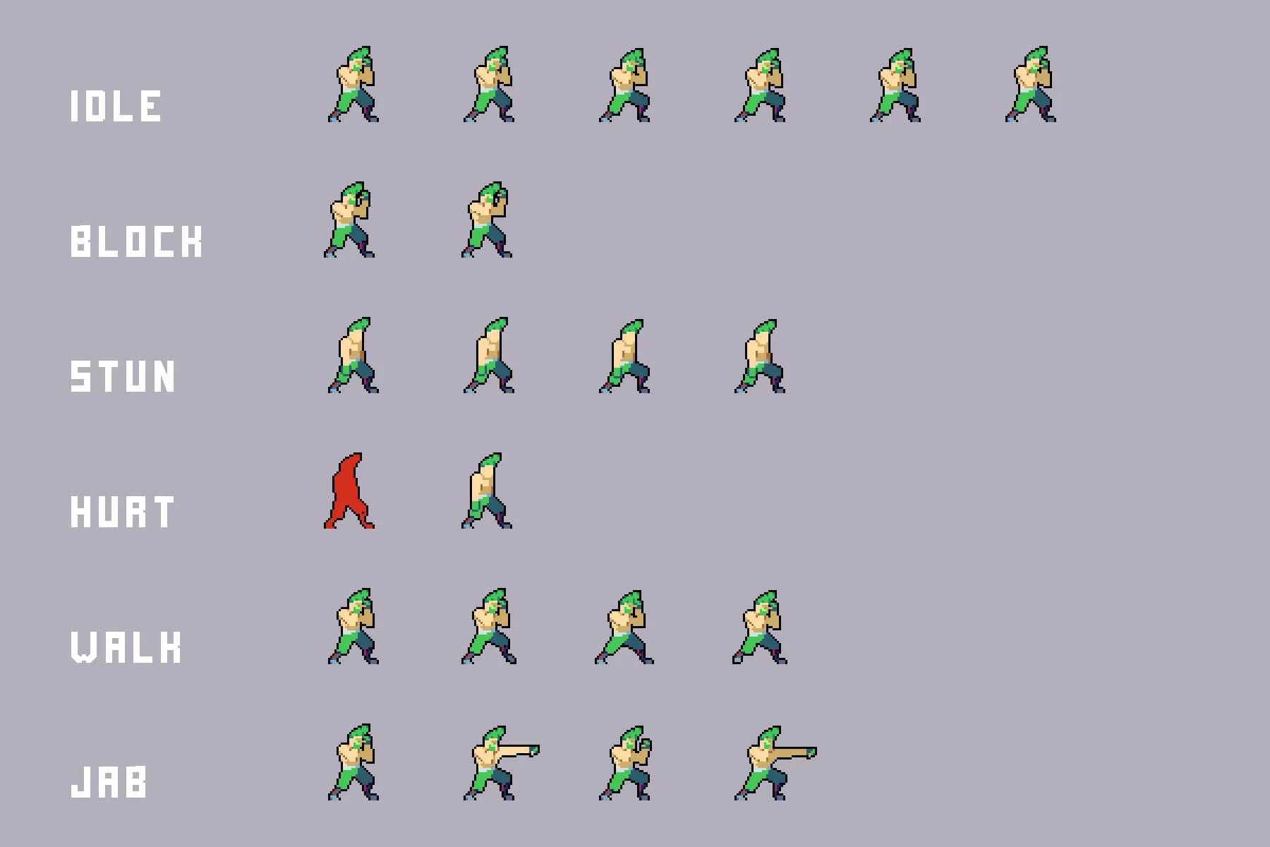 Pixel Fighters Asset Pack for Cyberpunk