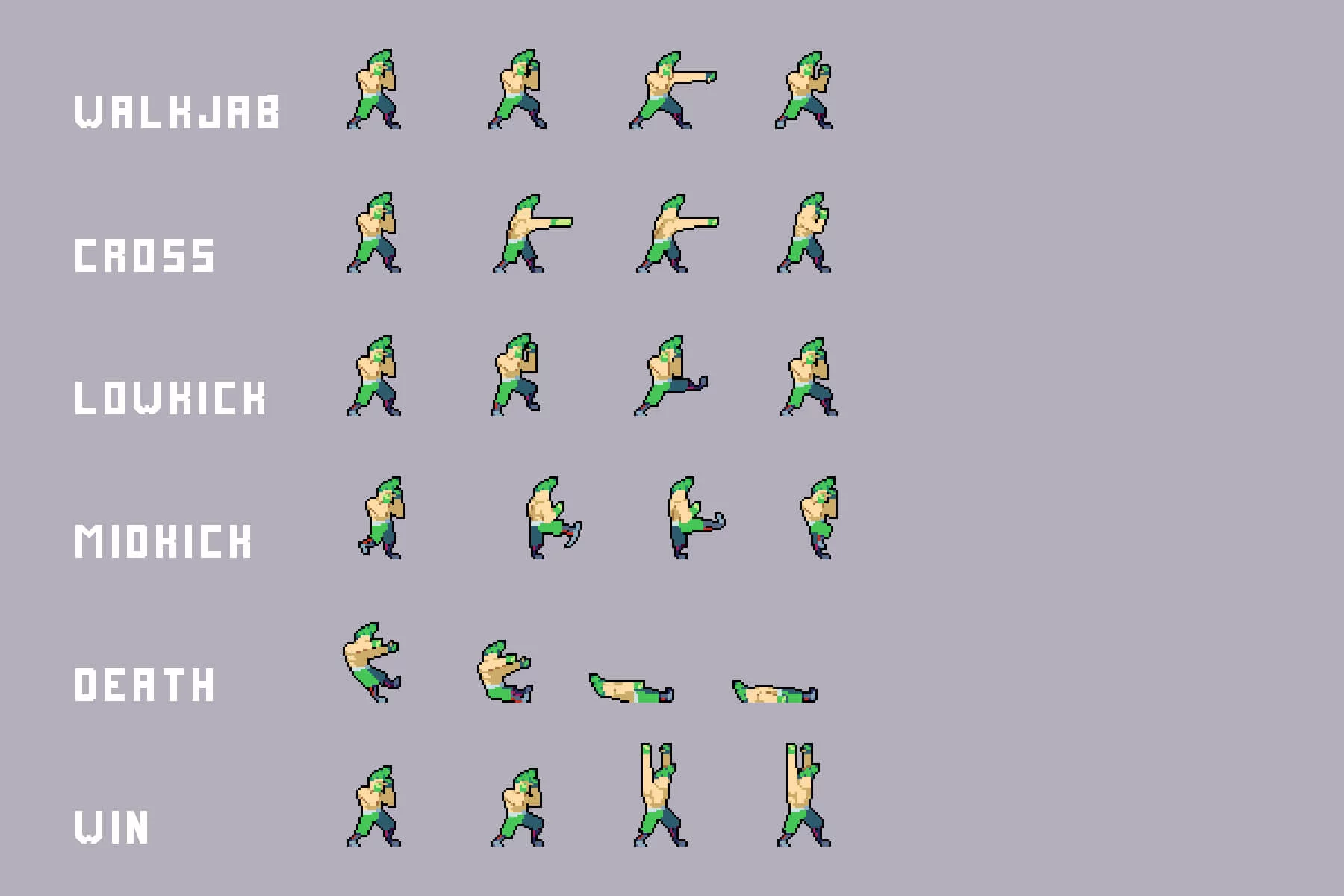 Pixel Fighters Asset Pack for Cyberpunk