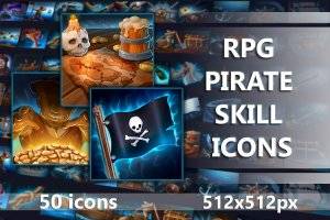 RPG海盗技能图标集：打造独特航海冒险世界