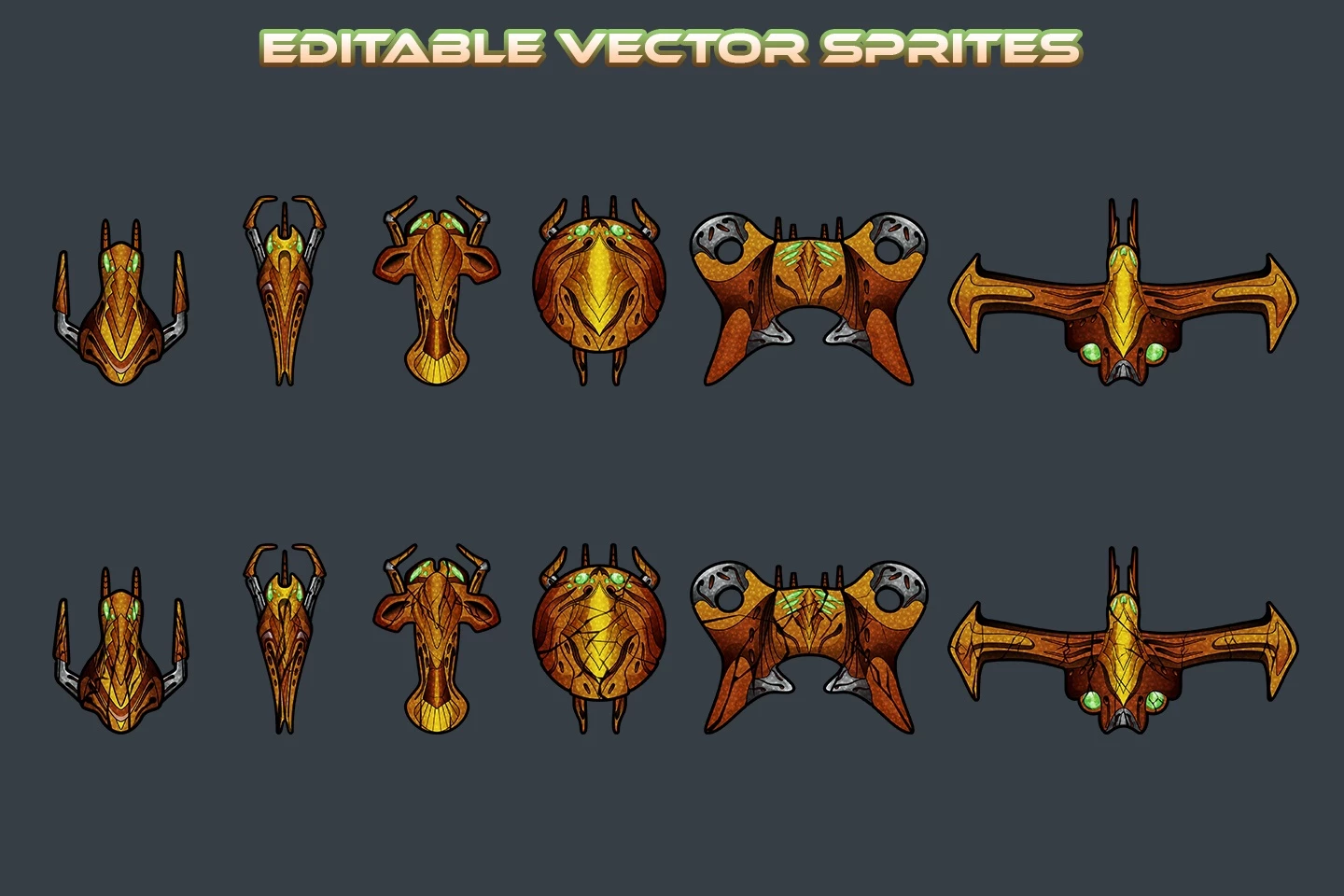 UFO Spaceship Game Sprites