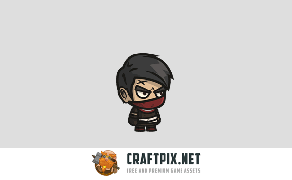 4 Chibi Character 2D Sprites