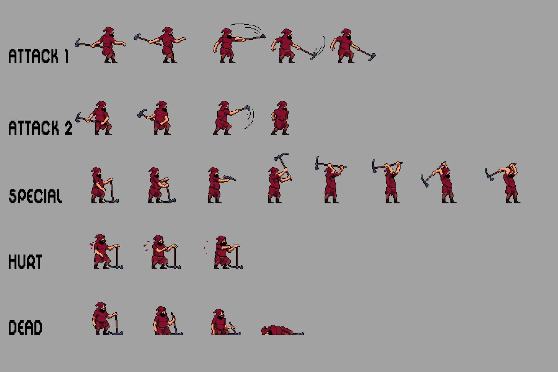 Dwarf 2D Pixel Art Sprite Pack