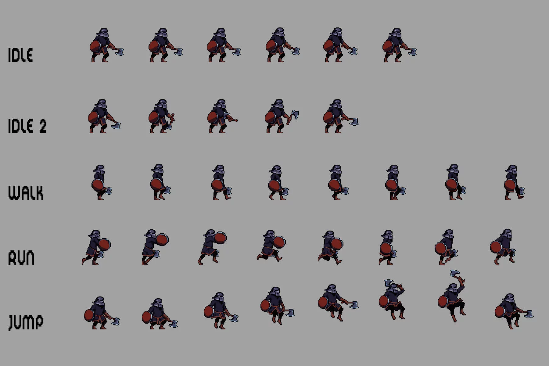 Dwarf 2D Pixel Art Sprite Pack
