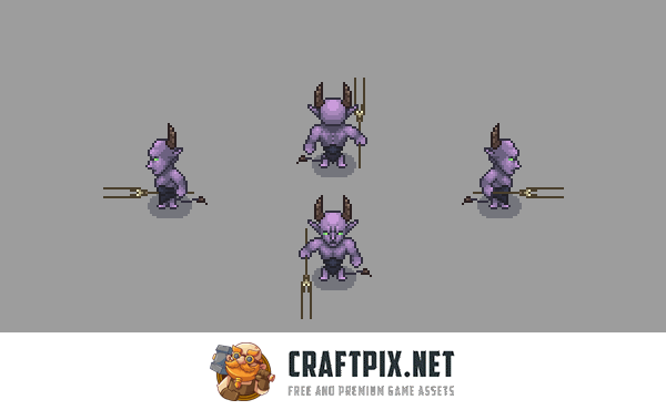 Demons 4-Direction Pixel Character Sprite Pack