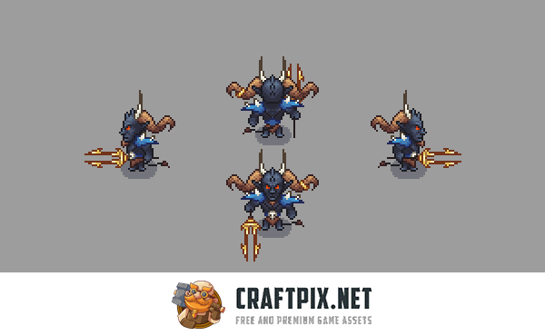 Demons 4-Direction Pixel Character Sprite Pack