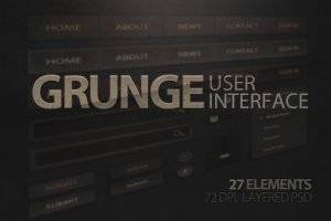 Grunge User Interface：游戏与网站界面素材合集