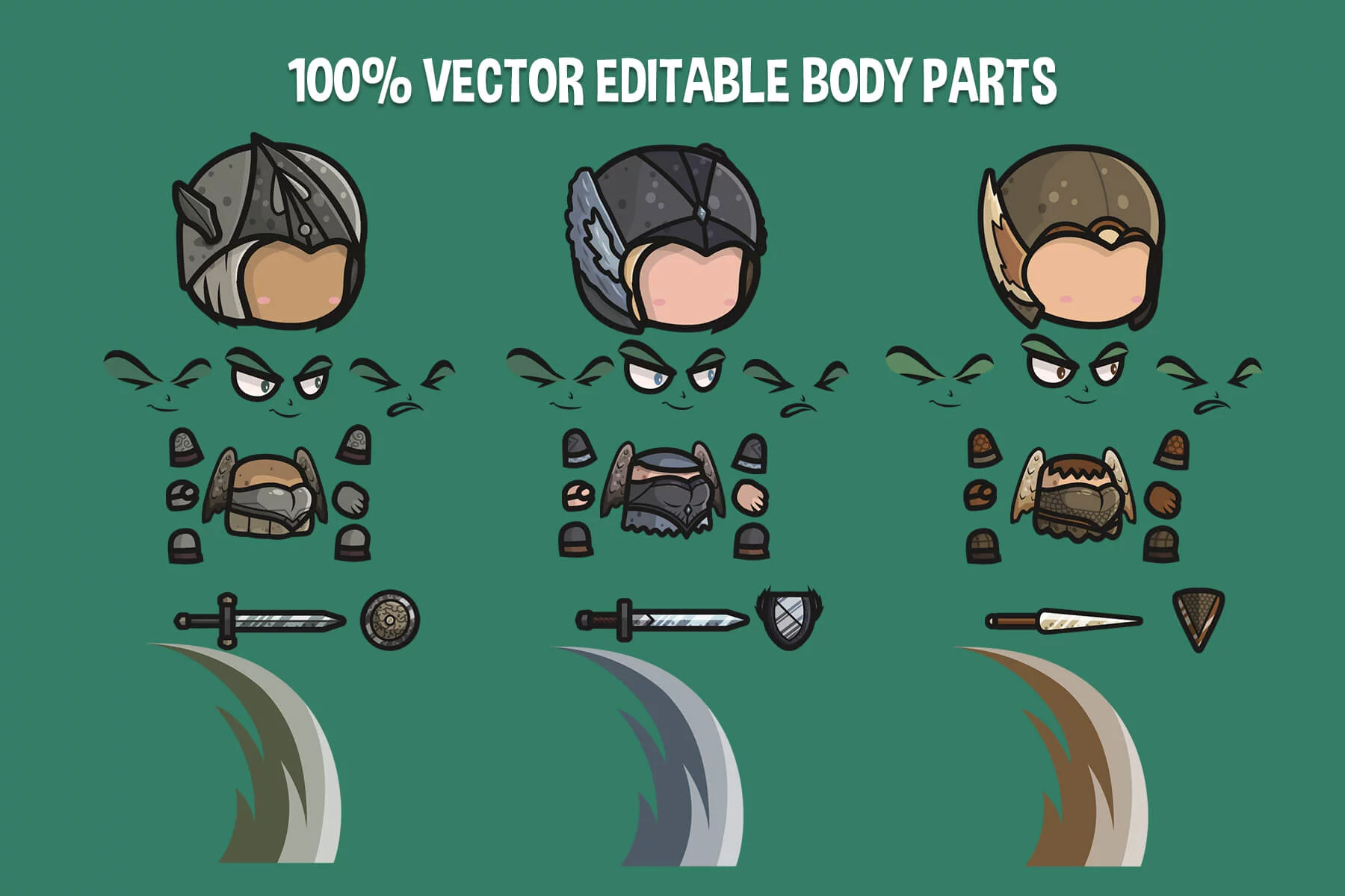 Chibi Valkyrie Character Sprites