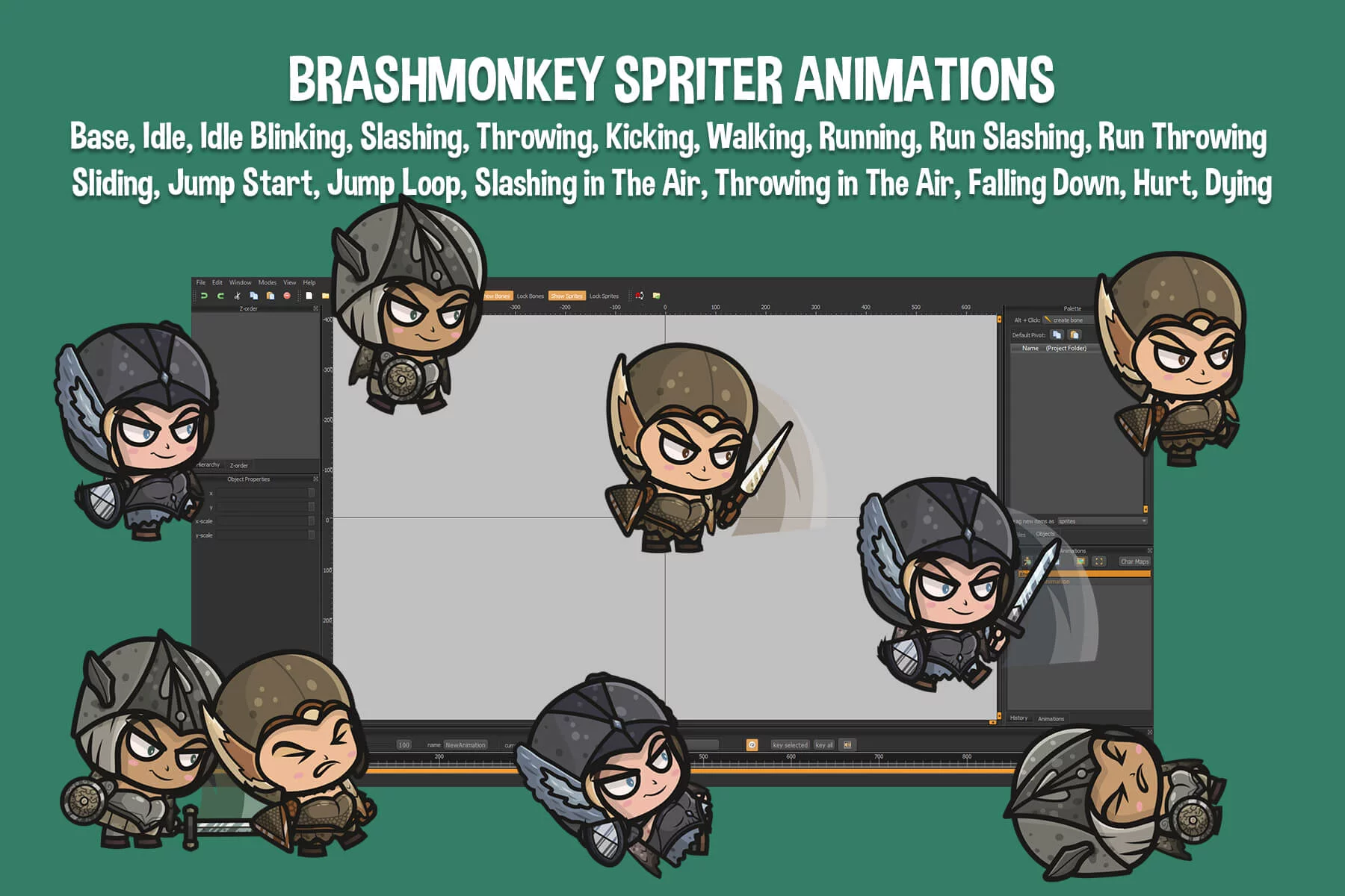 Chibi Valkyrie Character Sprites