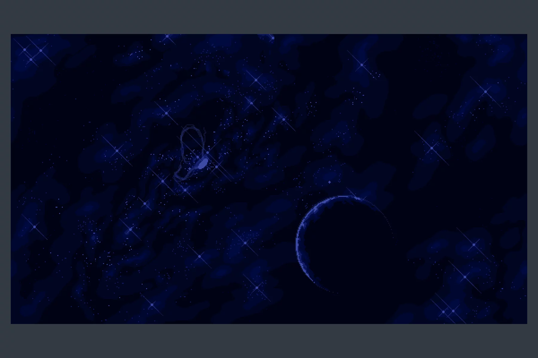 Minimalistic Space Pixel Backgrounds for Video Games