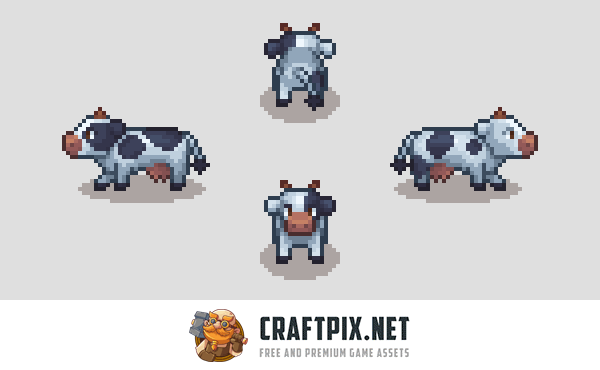 Top-Down Farm with Animals Pixel Art Asset Pack