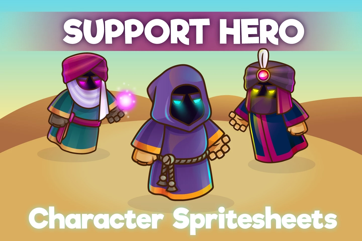 2D Game Support Hero Character Sprite