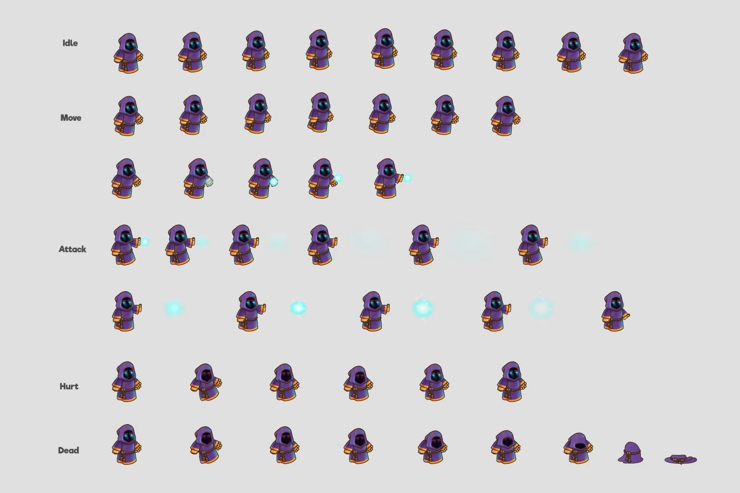 2D Game Support Hero Character Sprite